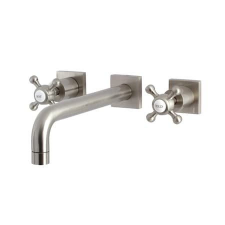 Kingston Brass KS6028BX Wall Mount Tub Faucet, Brushed Nickel KS6028BX